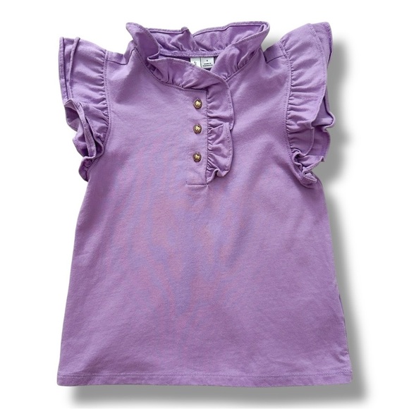 Janie & Jack | The Ruffle Button Top (6)💜 - Picture 1 of 5